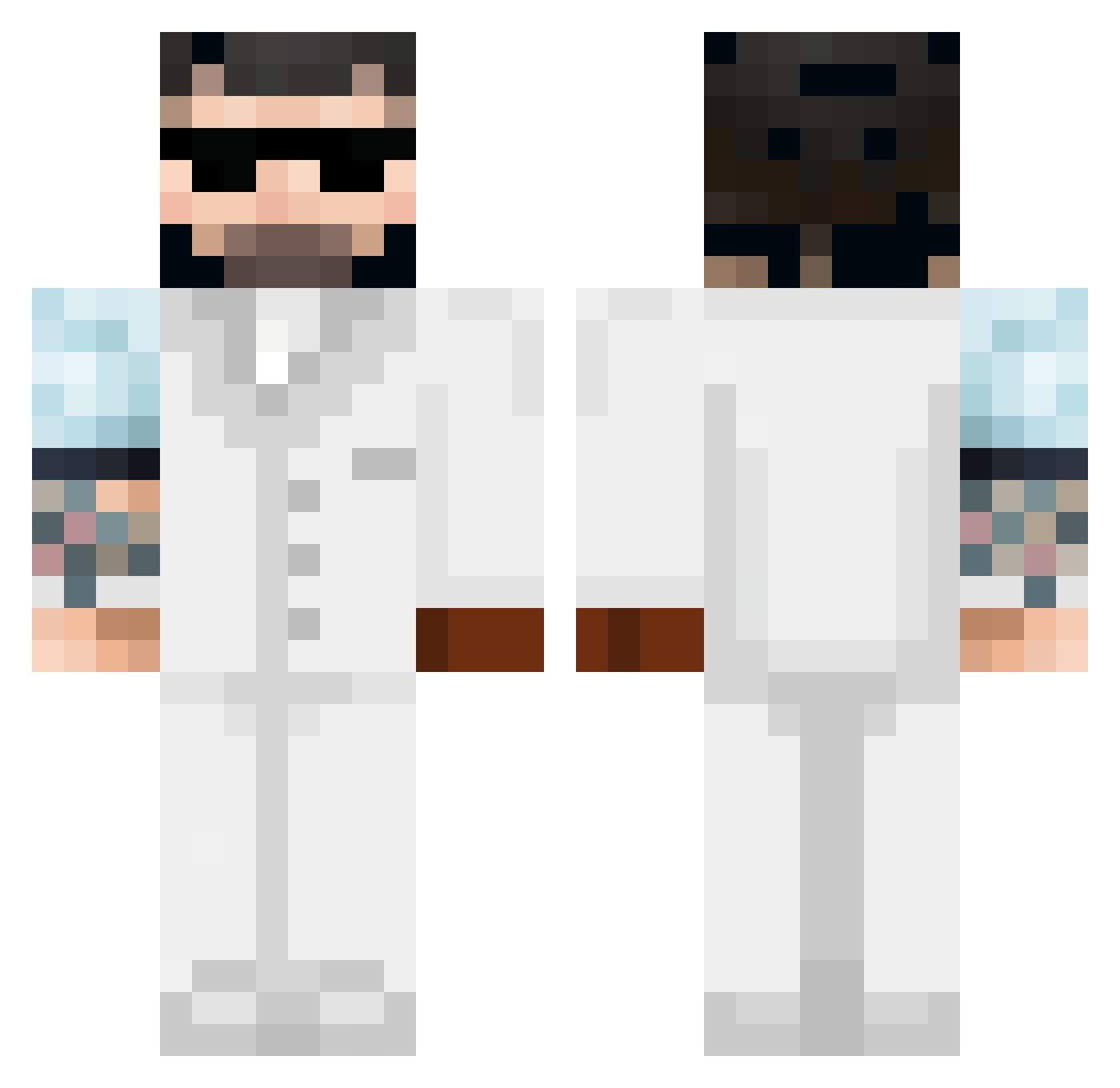 KowxZ_ Minecraft skin, front and back view