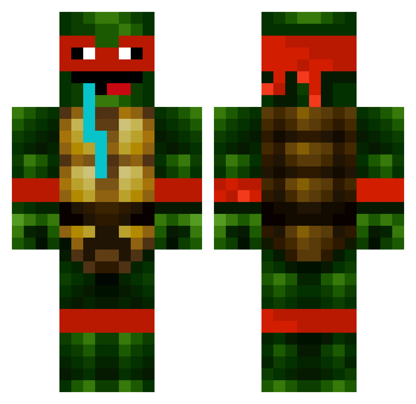 EckigerOle Minecraft skin, front and back view