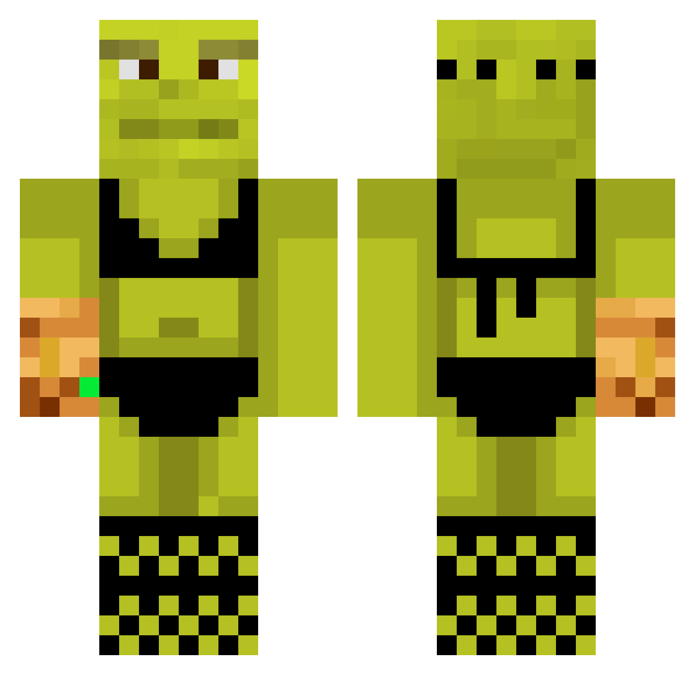 LeoBueschle Minecraft skin, front and back view