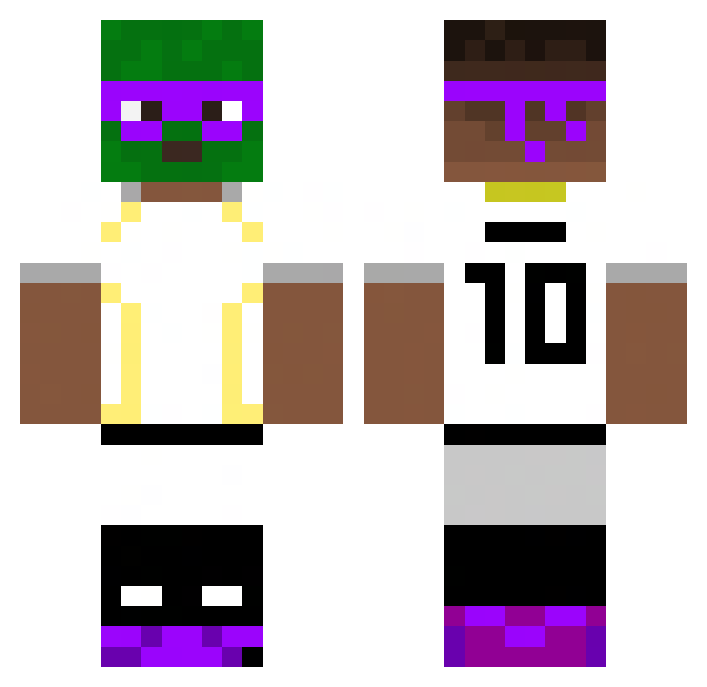 Daloty0 Minecraft skin, front and back view