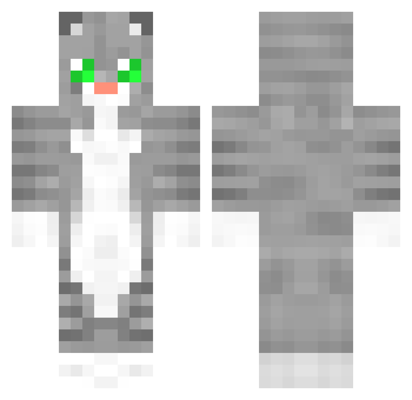nikaj_yt Minecraft skin, front and back view