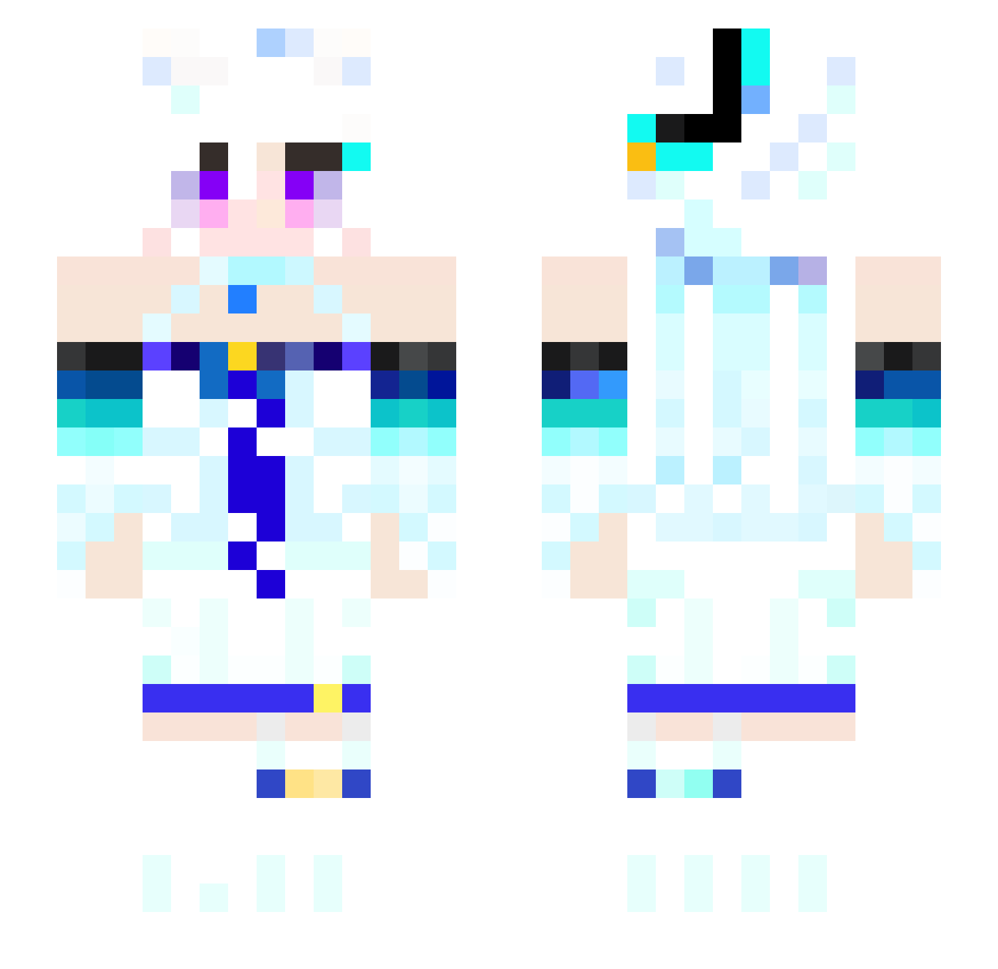 Lin_Qi_Ovo Minecraft skin, front and back view