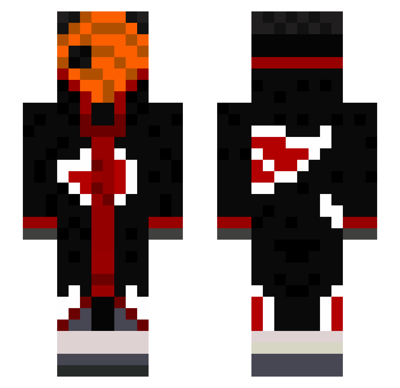 protibe Minecraft skin, front and back view