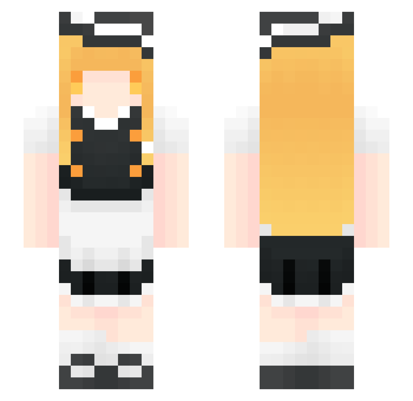 _kapsiu Minecraft skin, front and back view