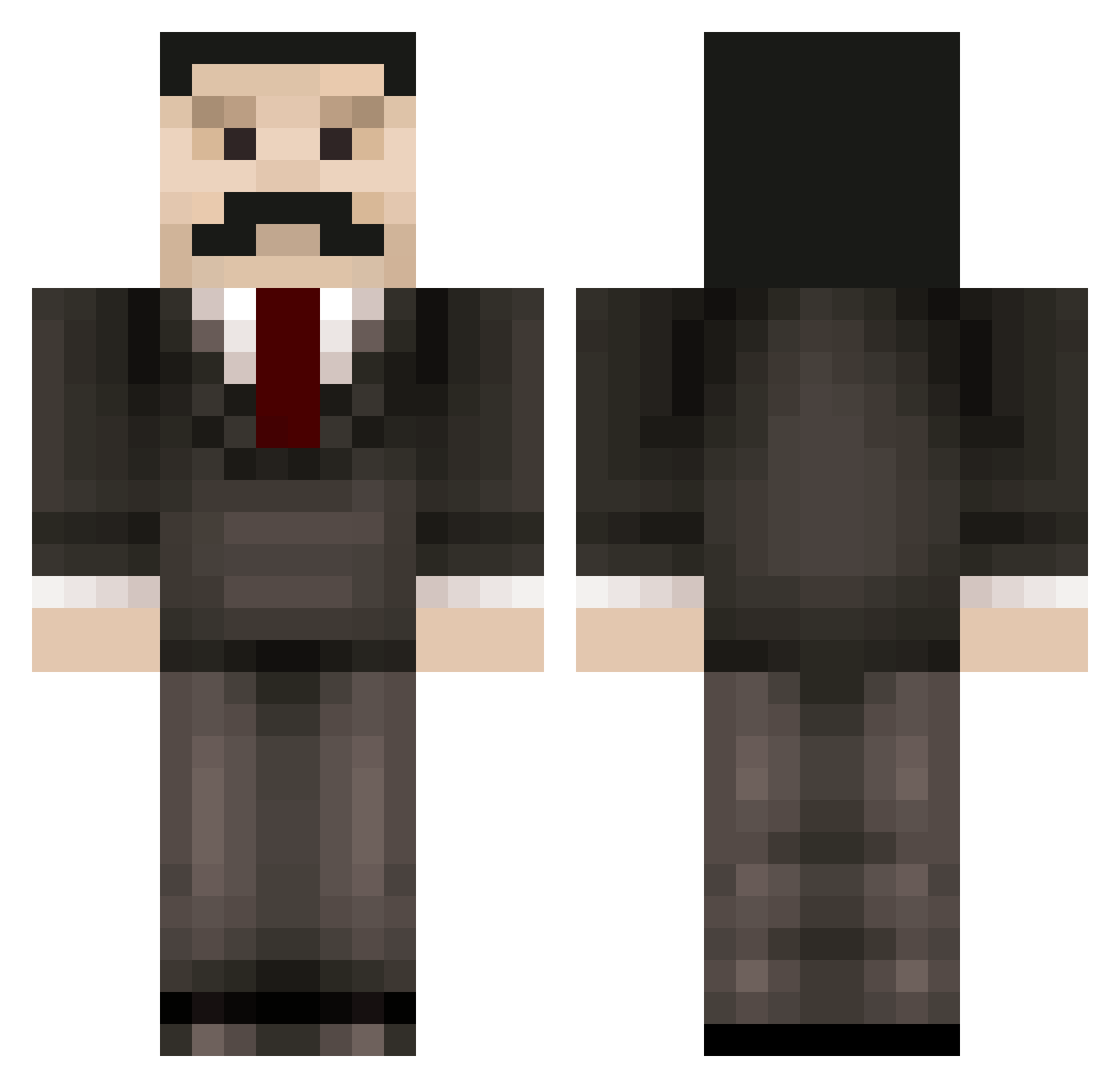 Direllyy Minecraft skin, front and back view