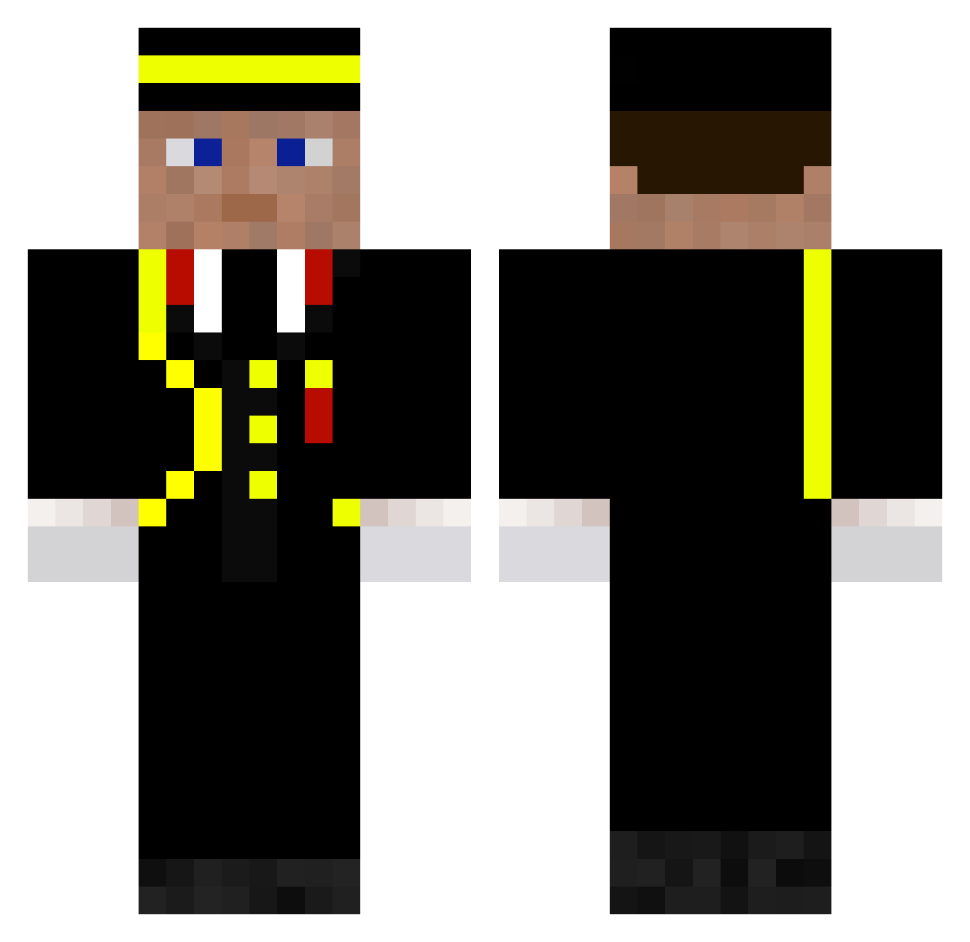 Progoktug123 Minecraft skin, front and back view