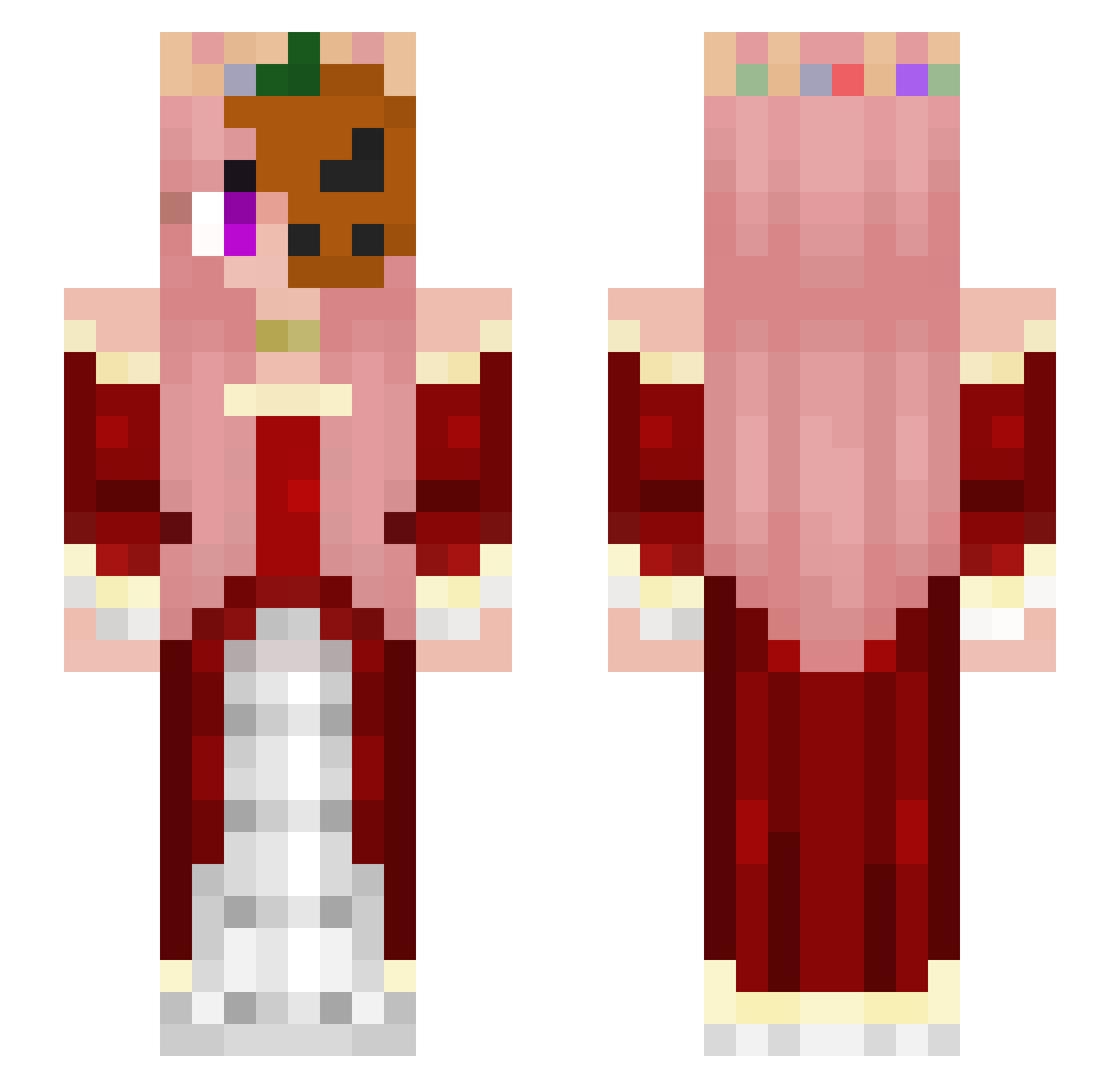 Nam0iSan Minecraft skin, front and back view