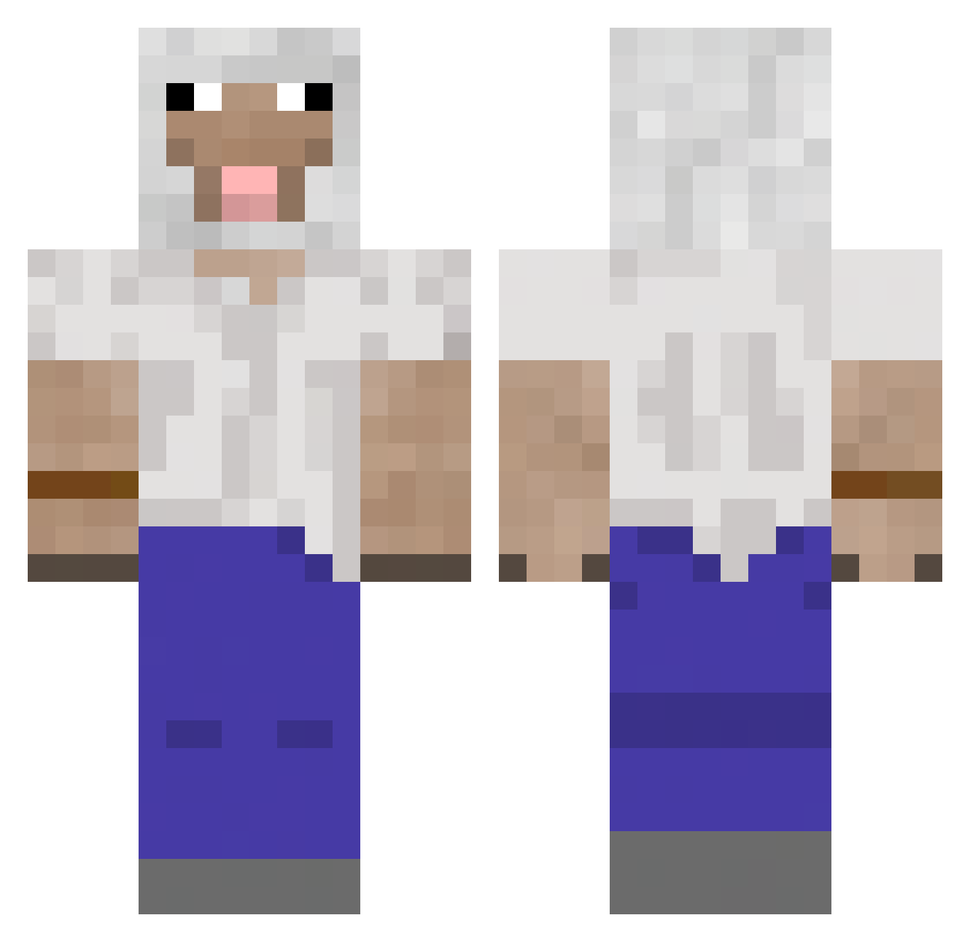 m4rttu Minecraft skin, front and back view