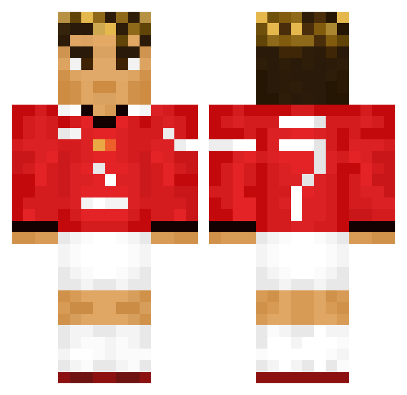 Wizzy23 Minecraft skin, front and back view