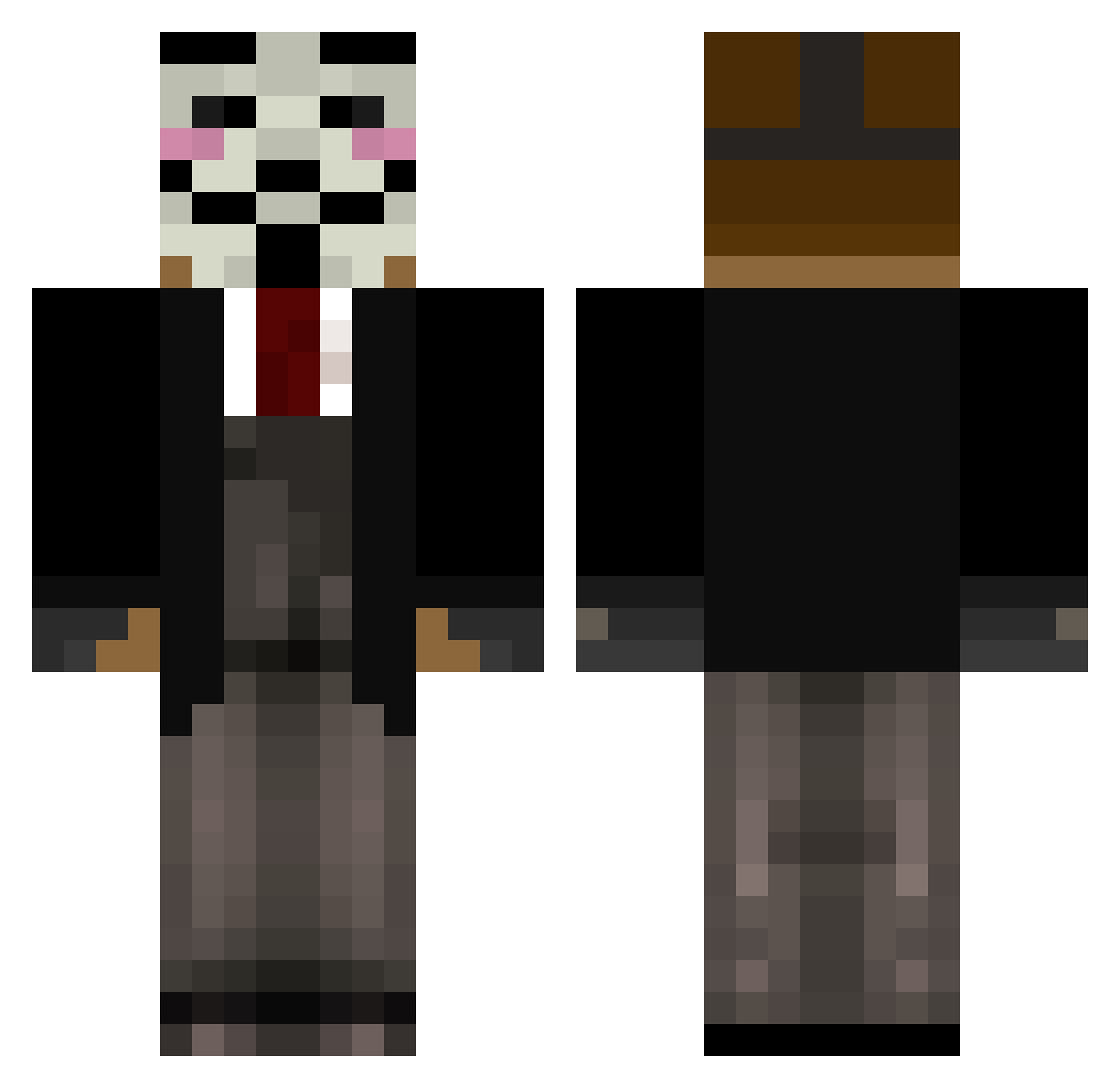 hazretiberk Minecraft skin, front and back view