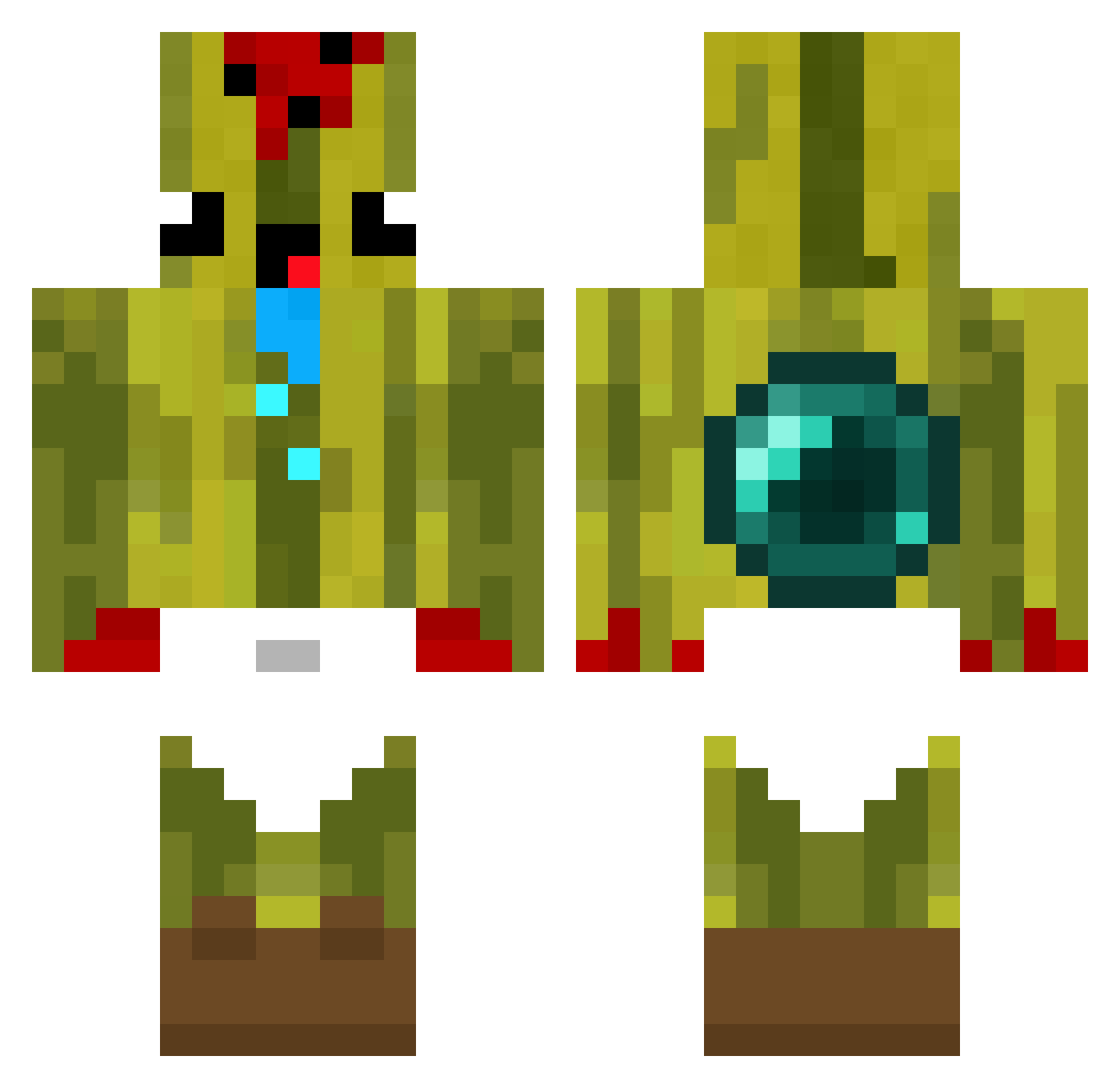 Wuffles_is_here Minecraft skin, front and back view