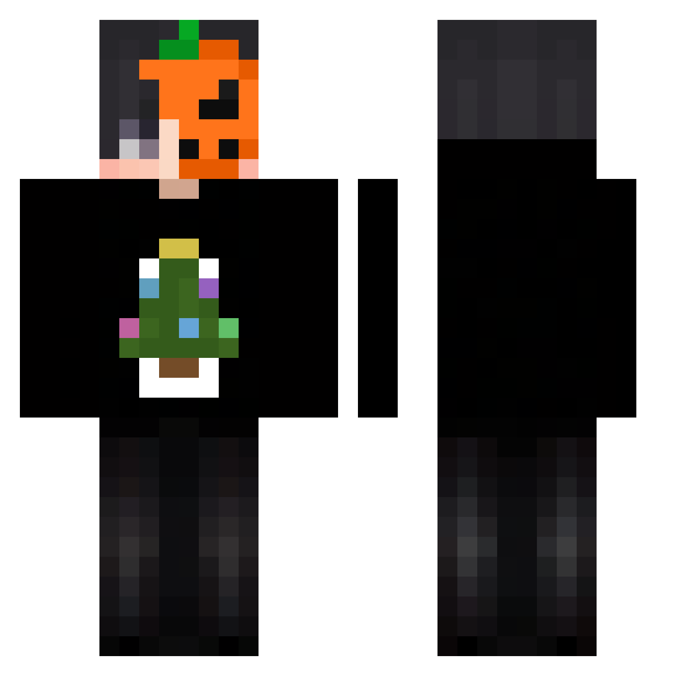 BLOCKEIRO Minecraft skin, front and back view