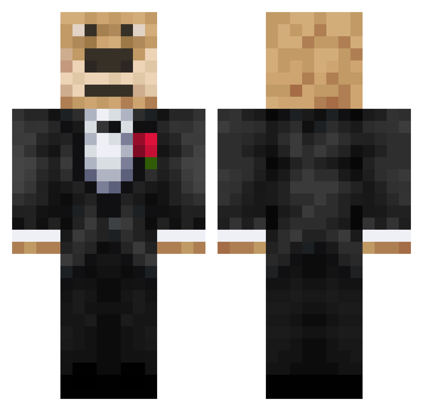 Niozitooo Minecraft skin, front and back view