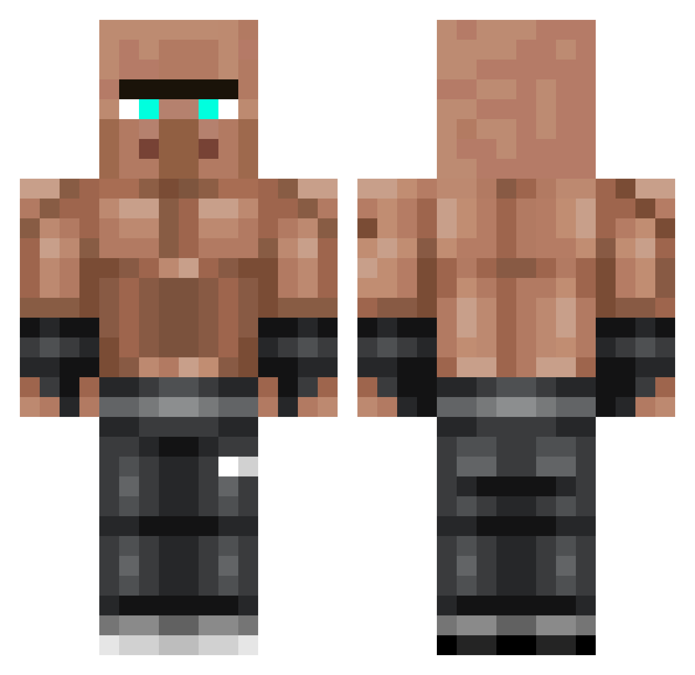 S4leel Minecraft skin, front and back view
