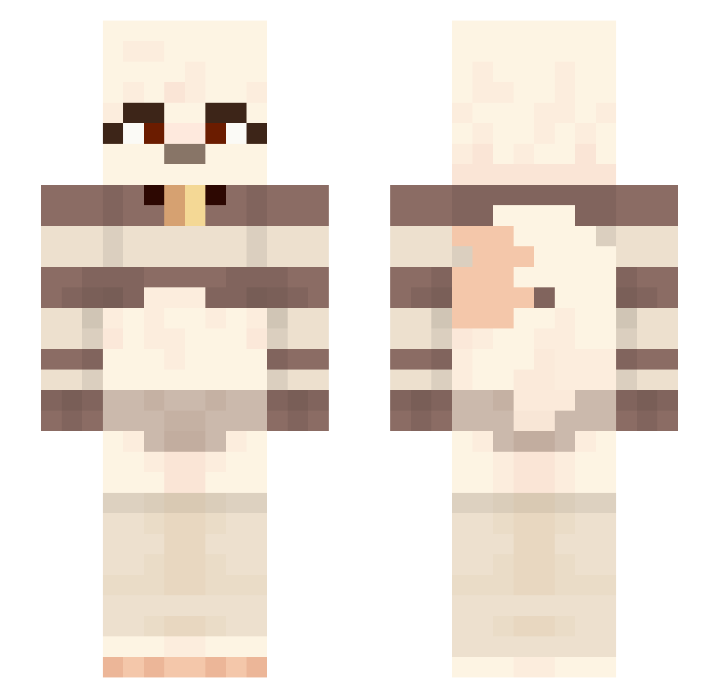 hacker_233 Minecraft skin, front and back view