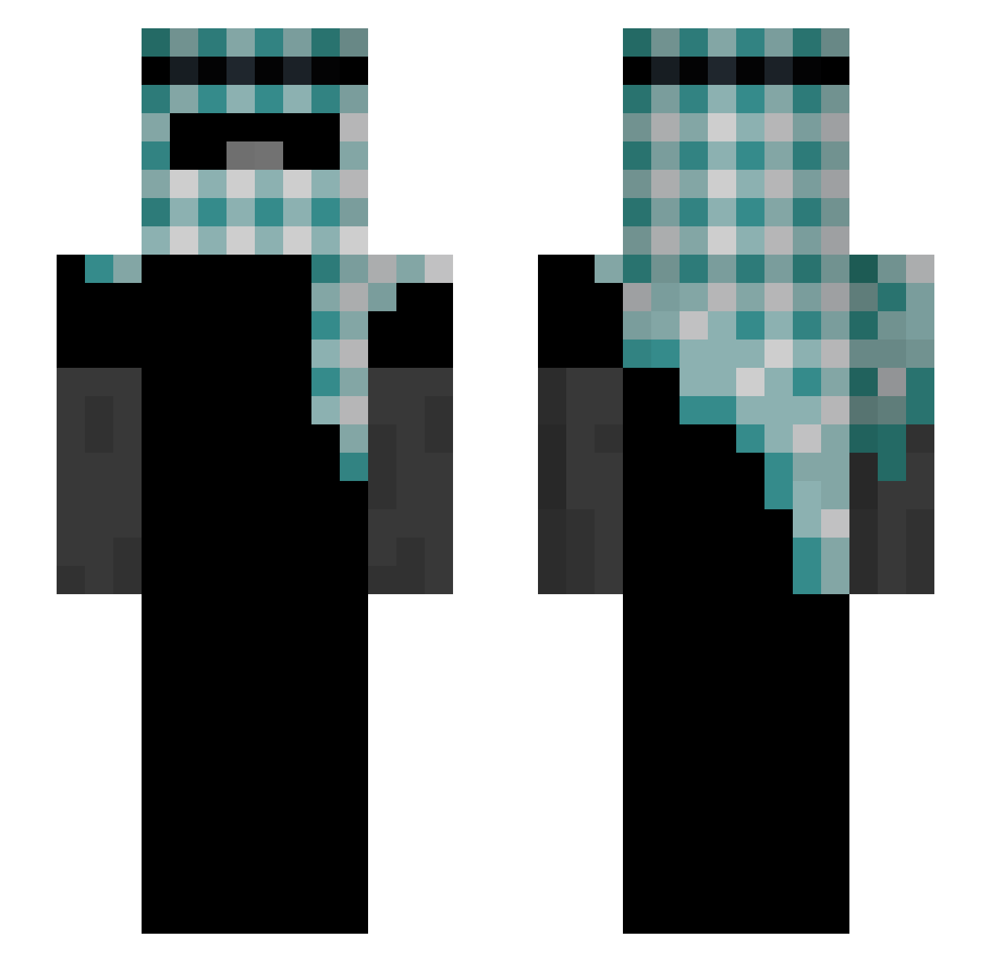 Diego2200 Minecraft skin, front and back view