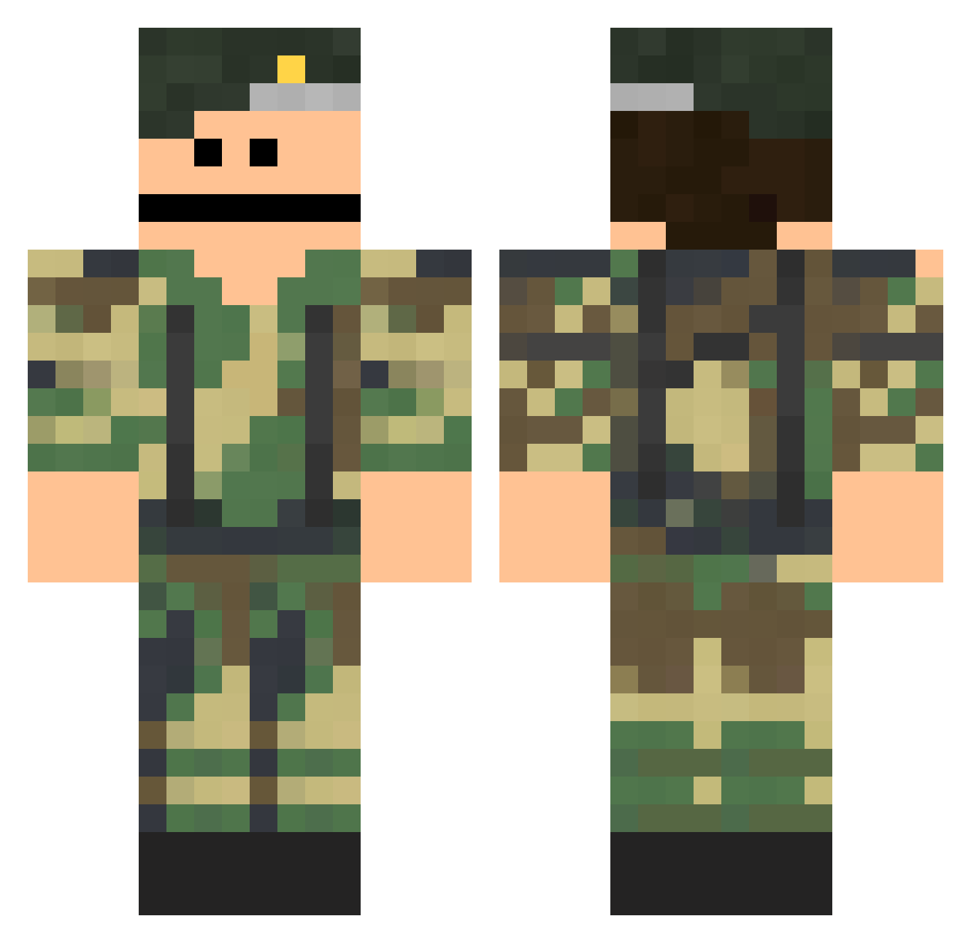 BuGulBuGul Minecraft skin, front and back view