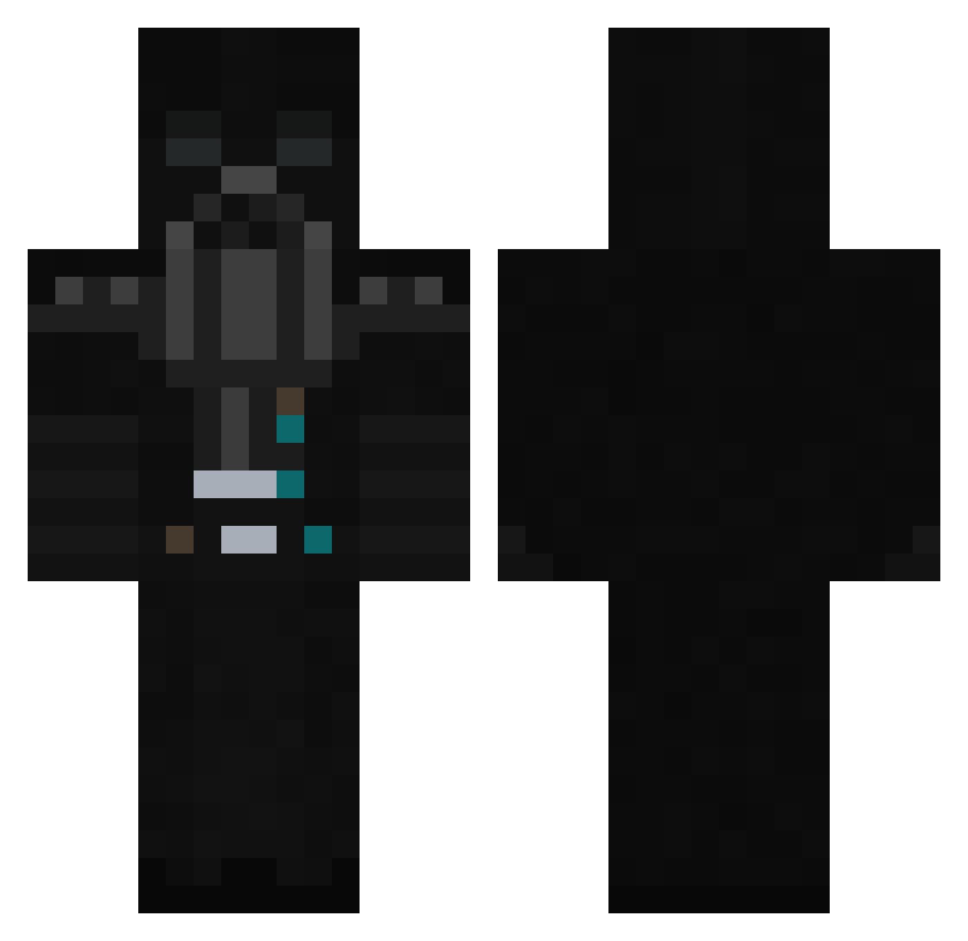BadAlucard Minecraft skin, front and back view