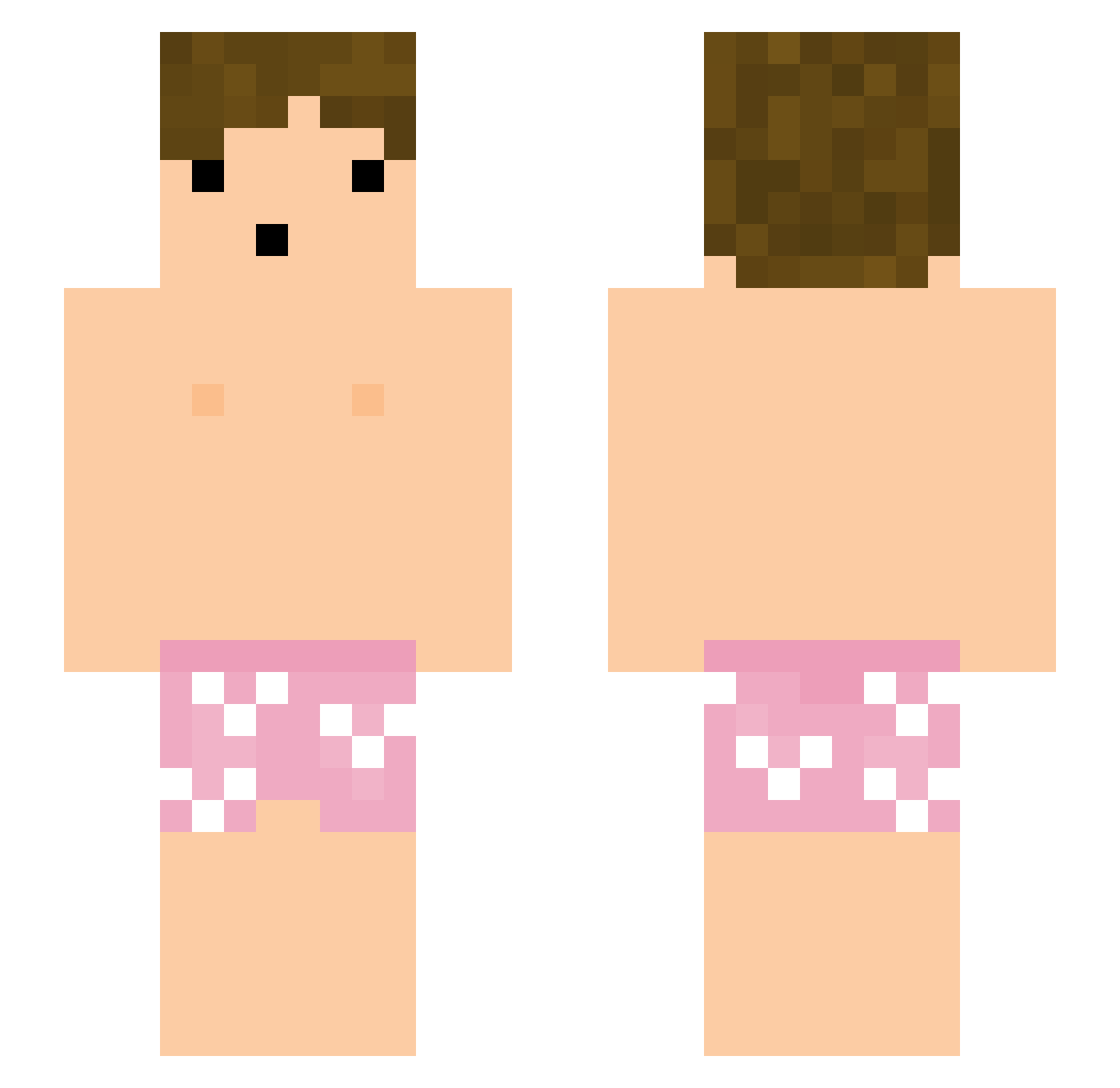 PureWhite0625 Minecraft skin, front and back view