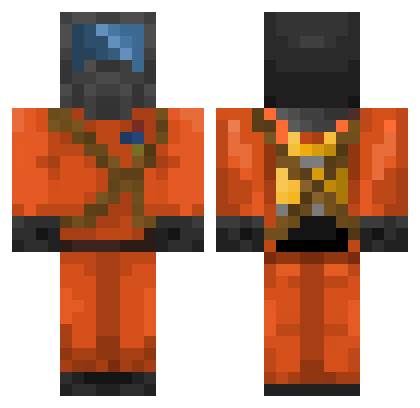 lethaldanger Minecraft skin, front and back view