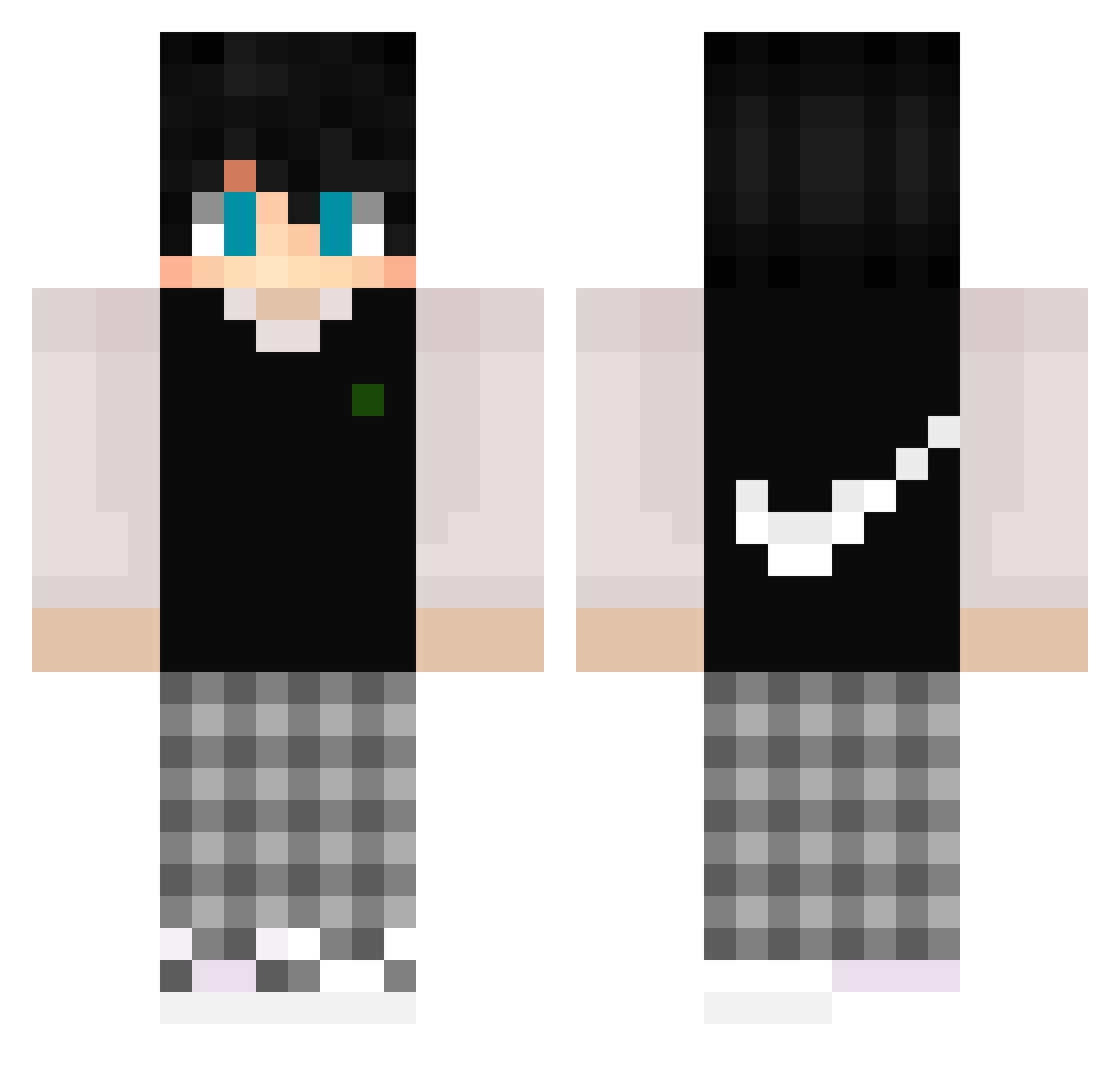 couttgamer Minecraft skin, front and back view