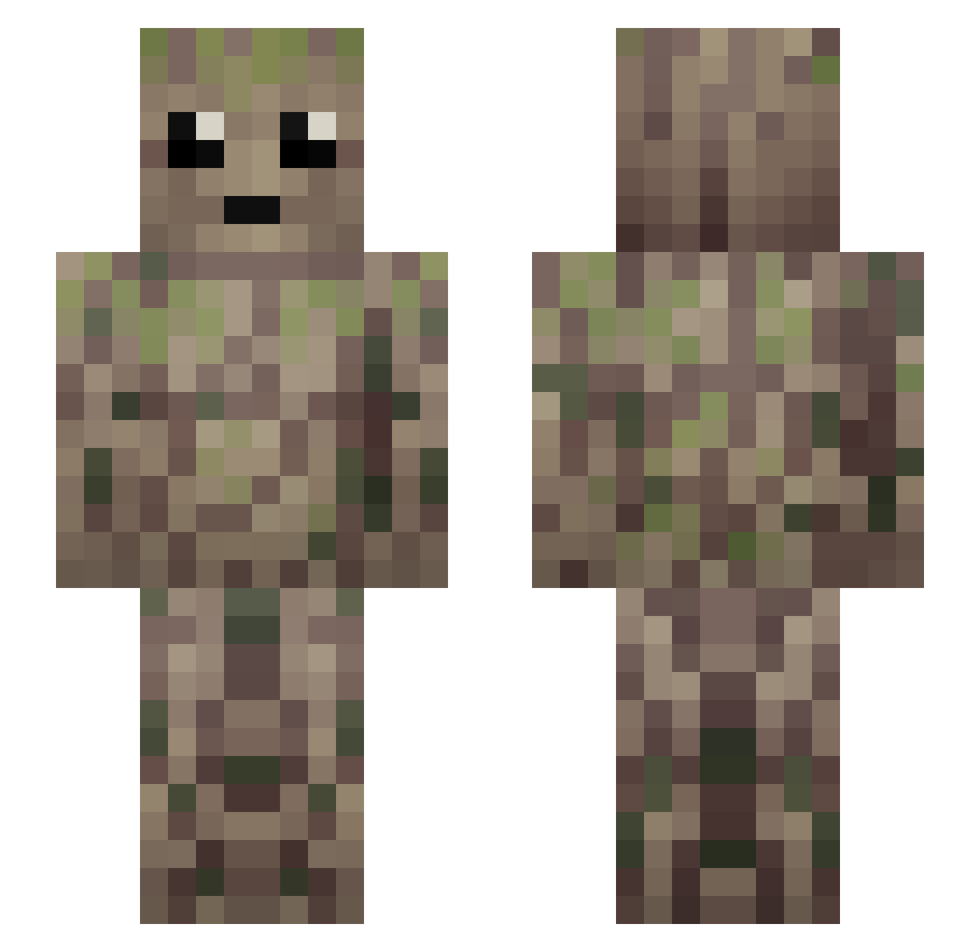 Jentje6 Minecraft skin, front and back view
