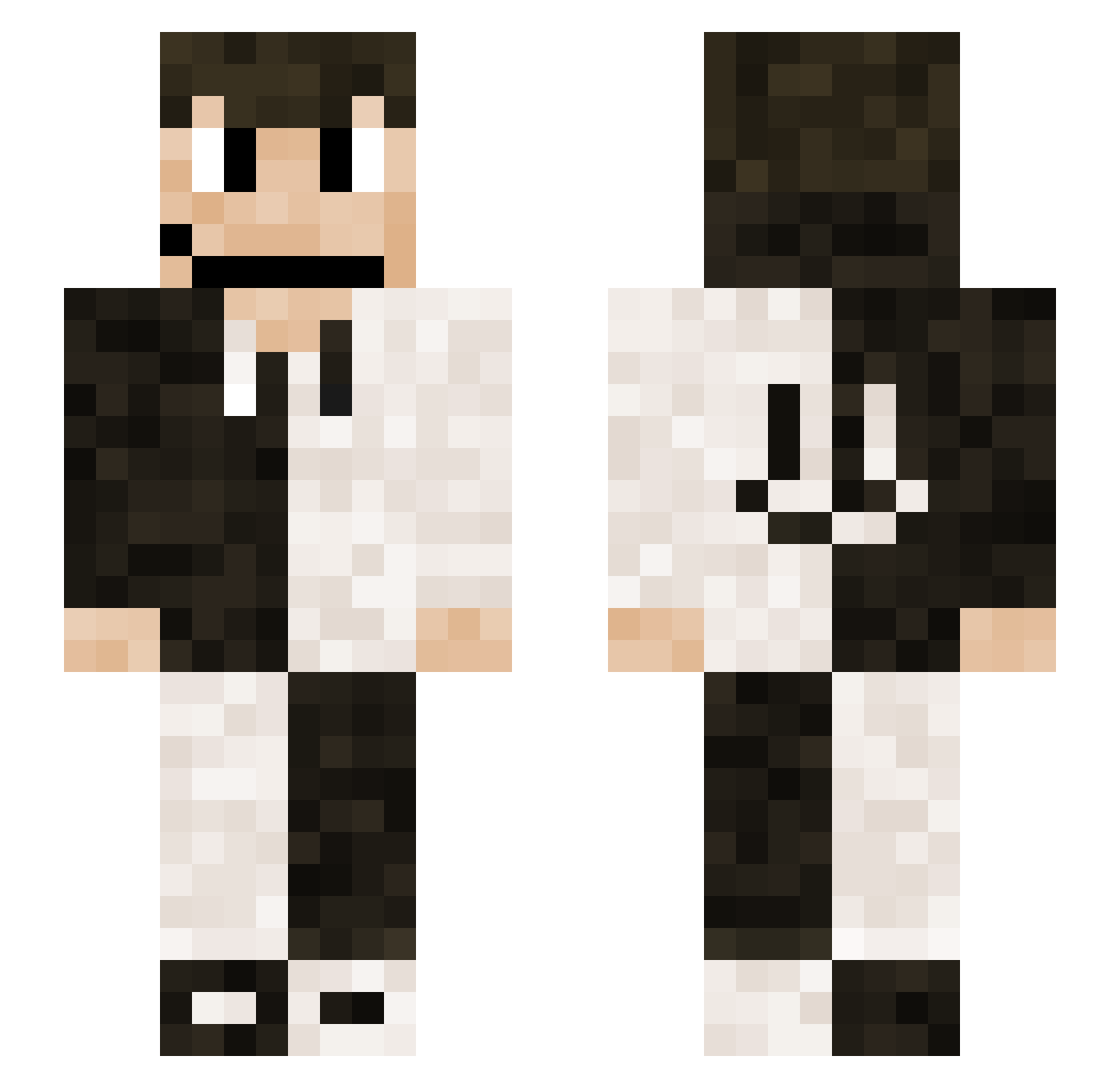 Maybe_Leon Minecraft skin, front and back view