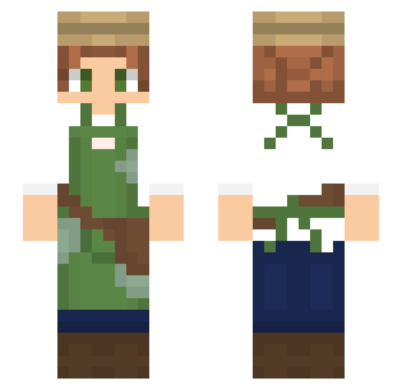Birrrd Minecraft skin, front and back view