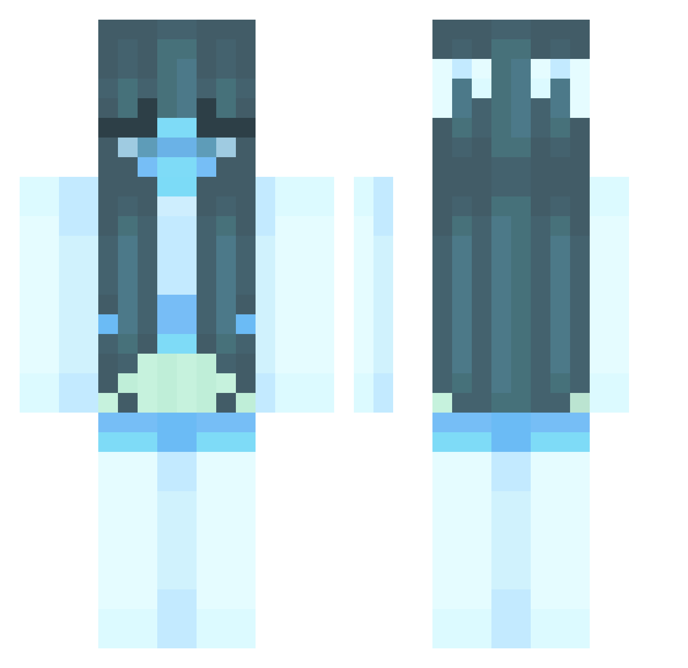 spiritedcat2002 Minecraft skin, front and back view