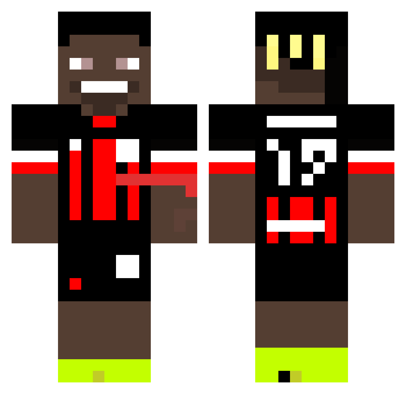 MerisG Minecraft skin, front and back view
