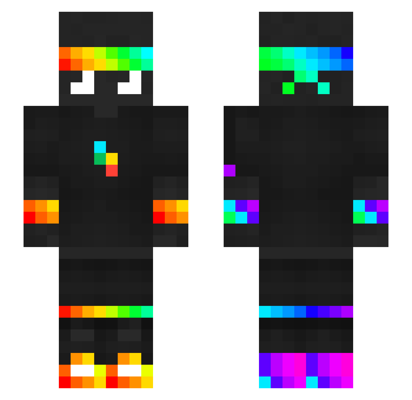 Arrepro1 Minecraft skin, front and back view