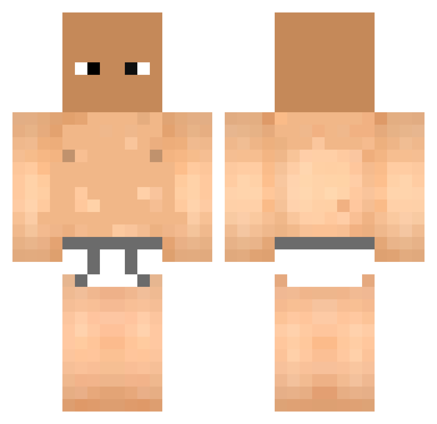 nokkyy Minecraft skin, front and back view
