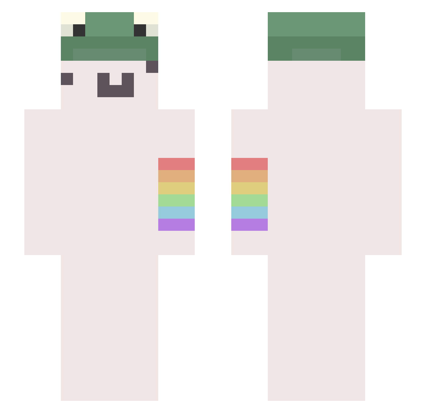 MesaHannah Minecraft skin, front and back view