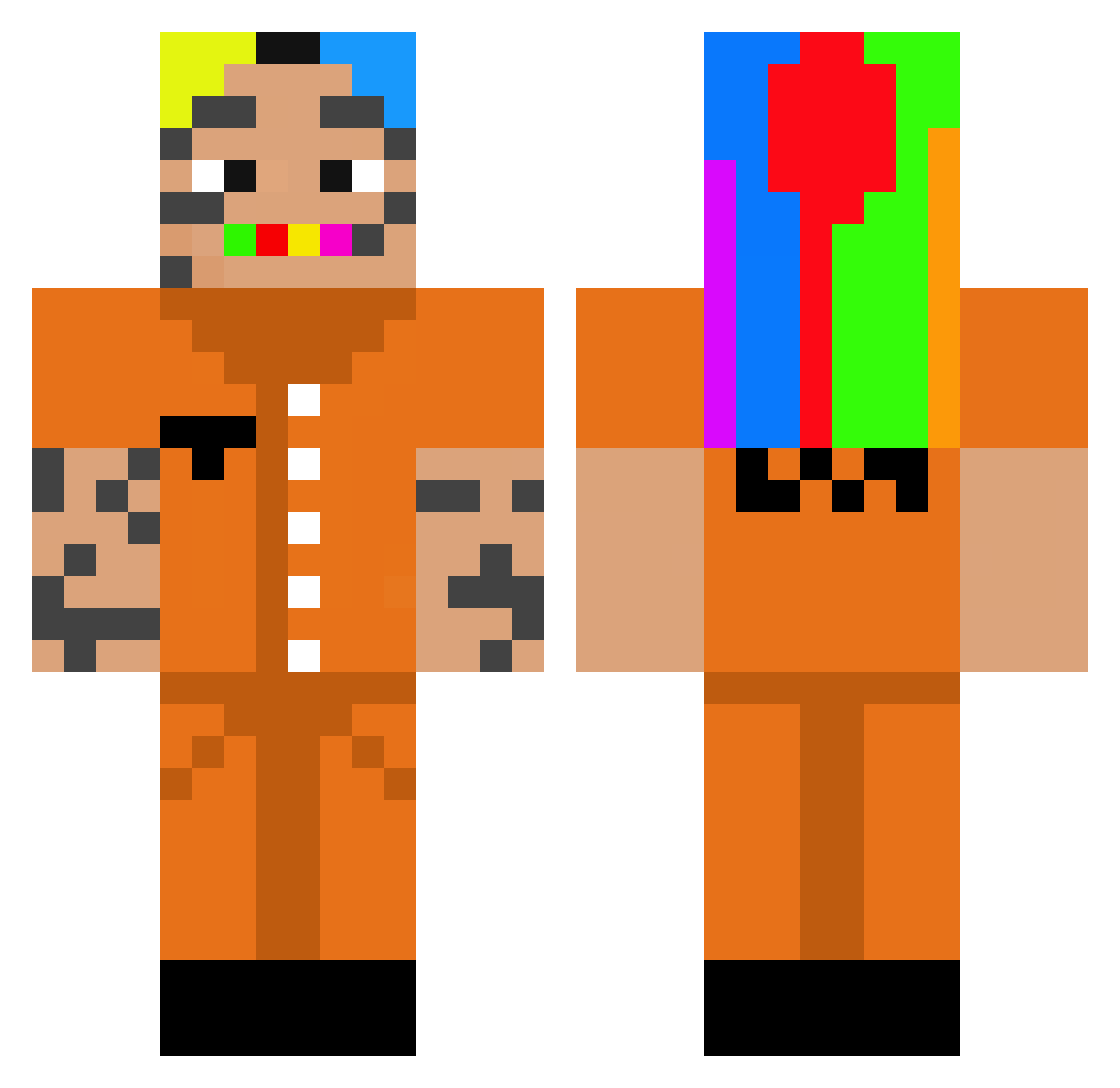 Daan_Skillz Minecraft skin, front and back view