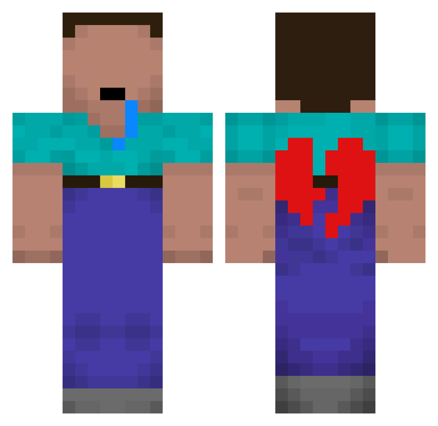 ImBrxax_ Minecraft skin, front and back view