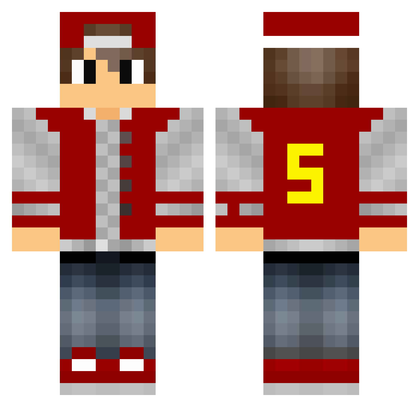 Matusek100 Minecraft skin, front and back view