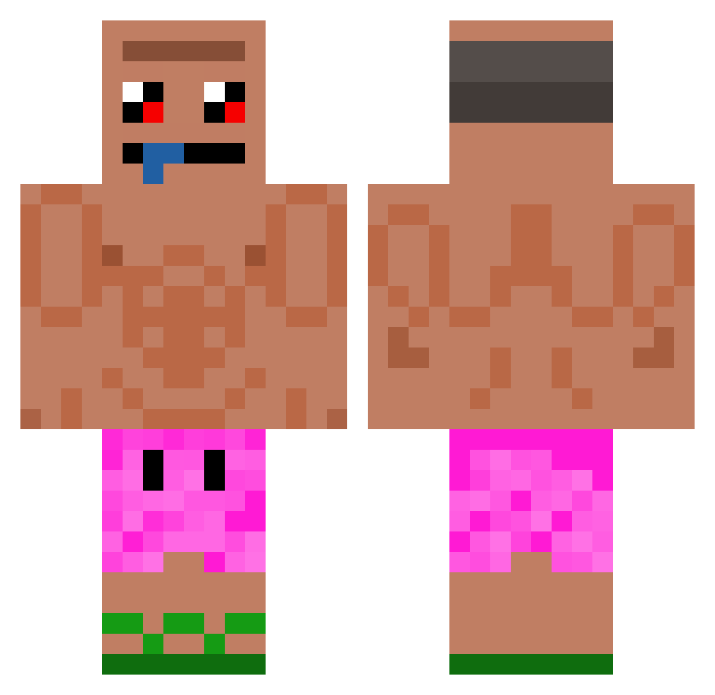 RexGM451 Minecraft skin, front and back view