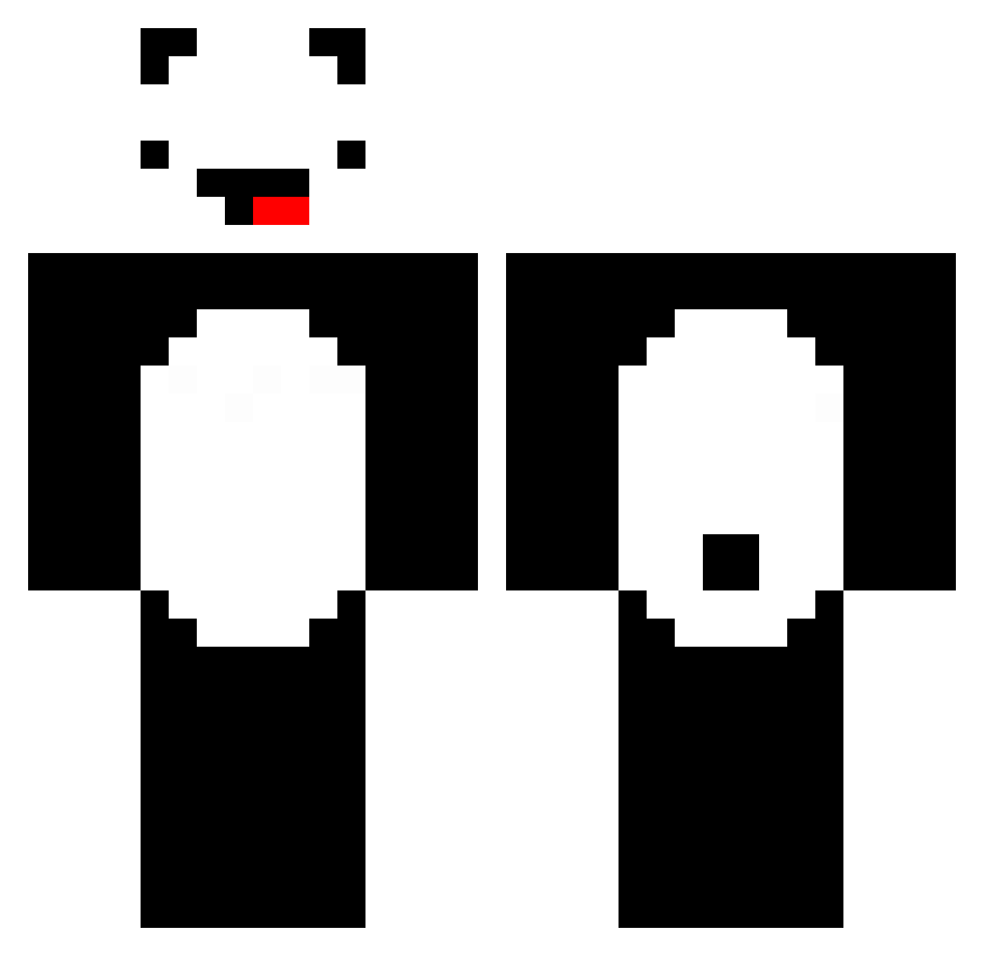 scere19 Minecraft skin, front and back view