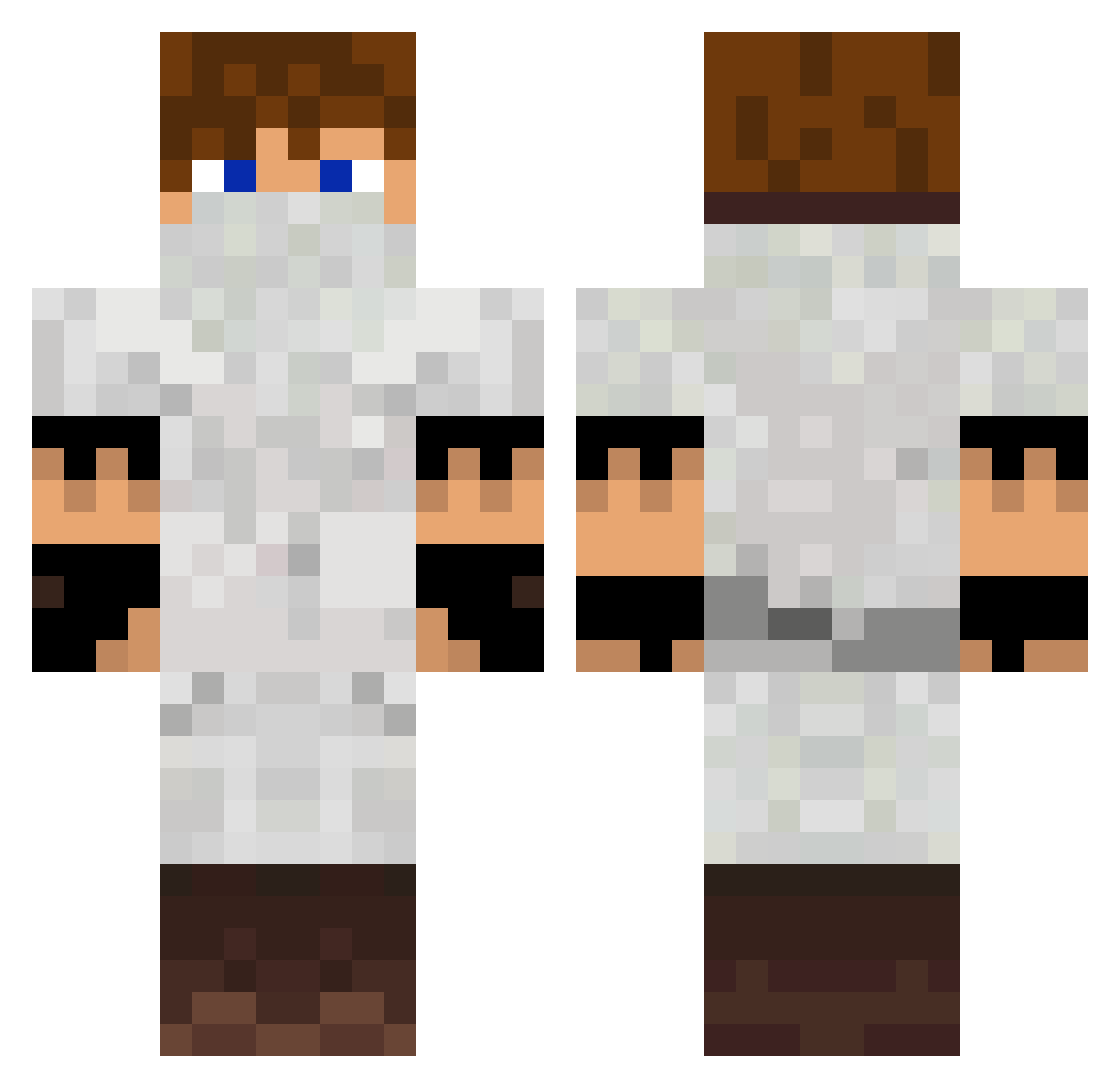 conversion Minecraft skin, front and back view