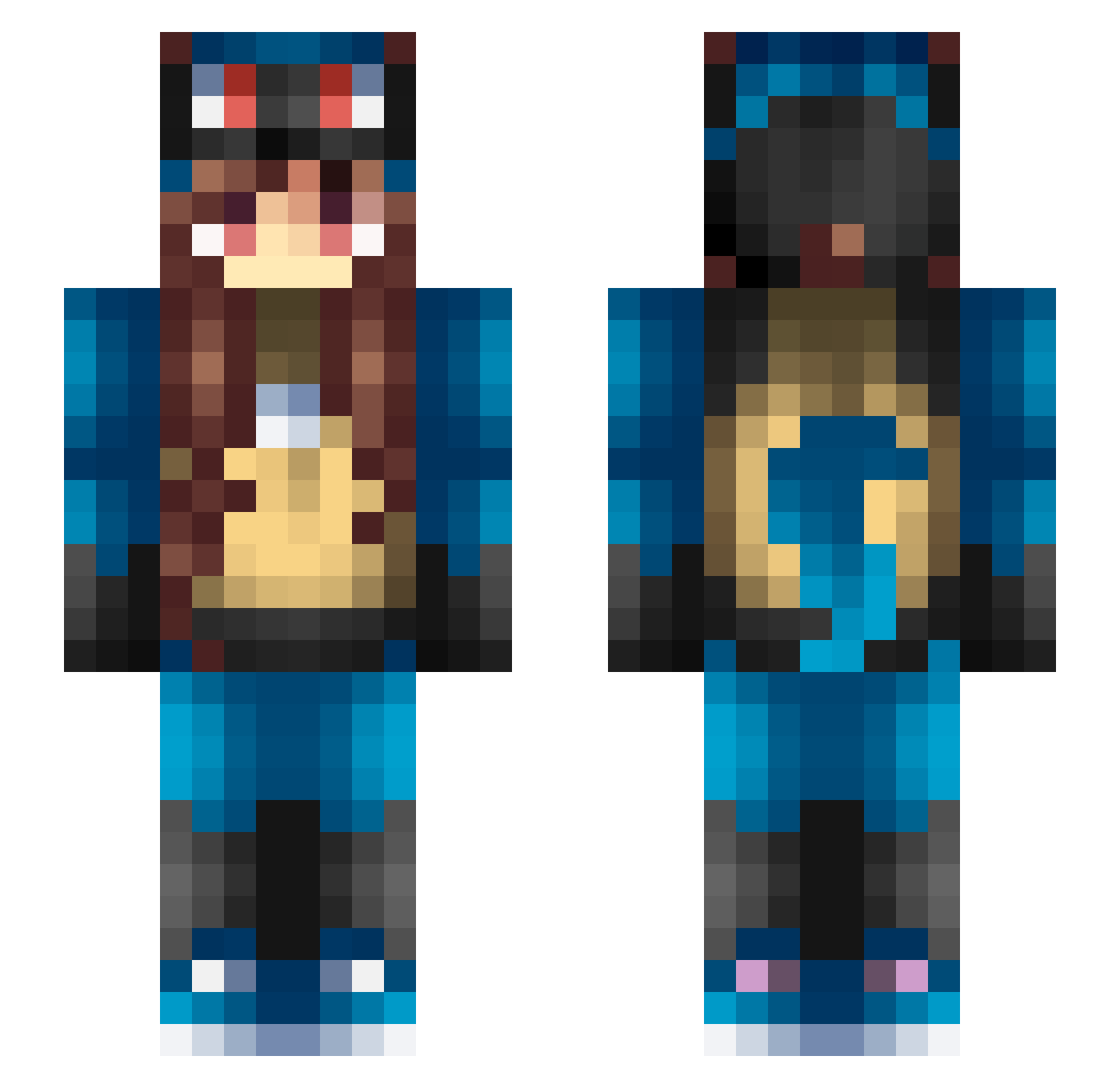 L_LIT1904 Minecraft skin, front and back view