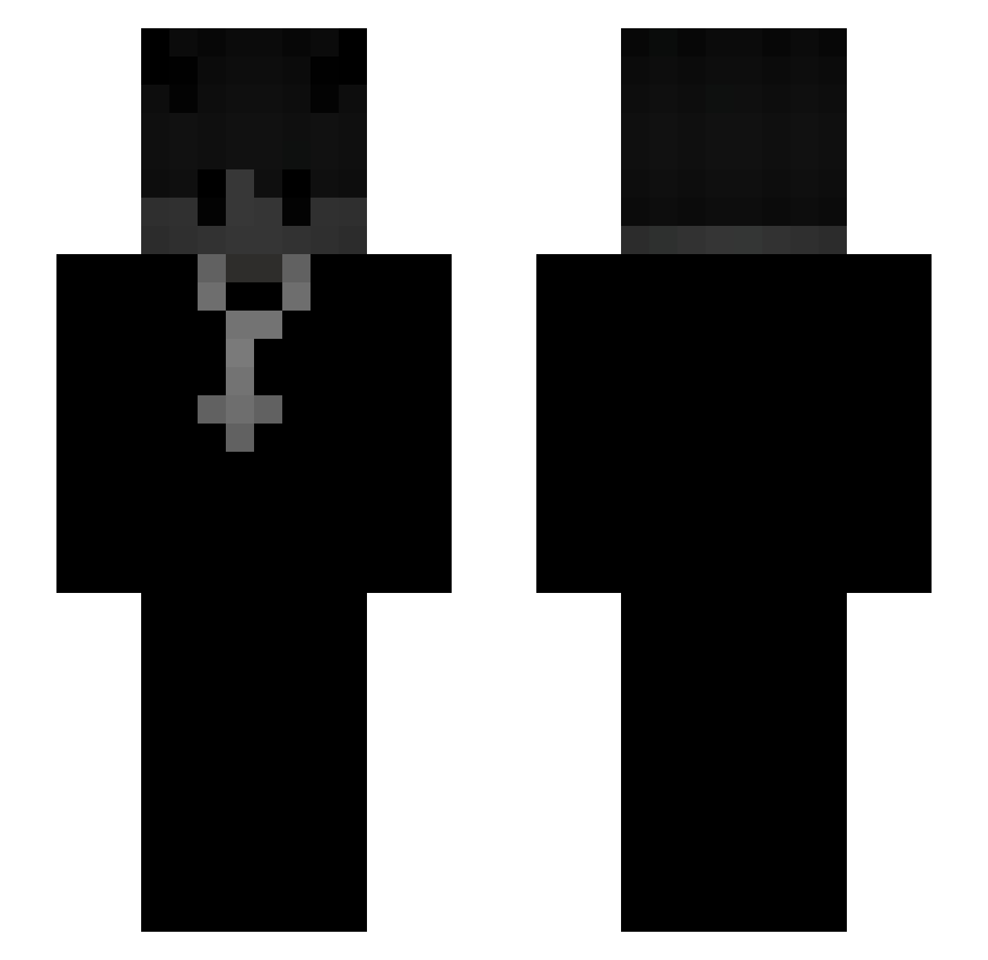 Feindlichkeit Minecraft skin, front and back view