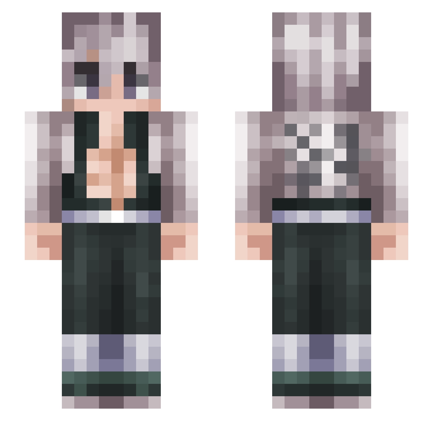 AlexForPresident Minecraft skin, front and back view