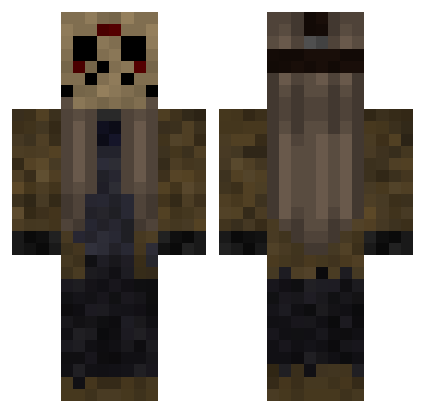 zeekiscool Minecraft skin, front and back view