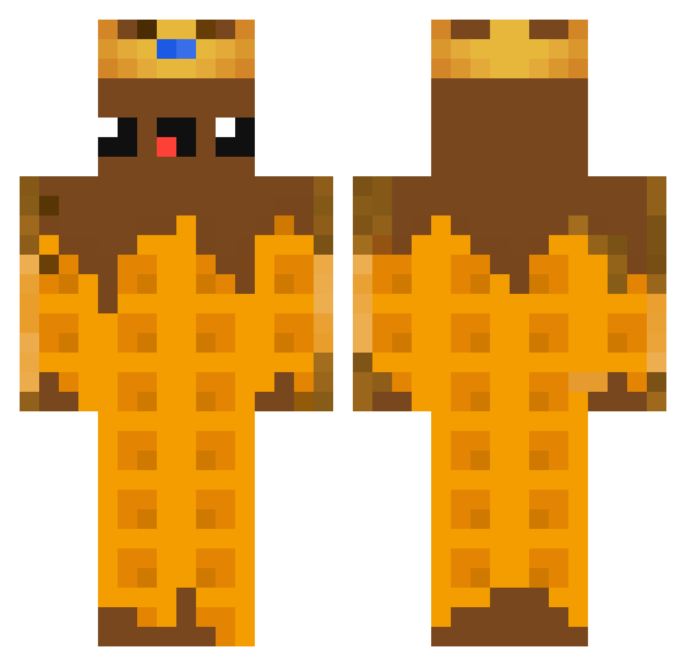ColesBetter Minecraft skin, front and back view