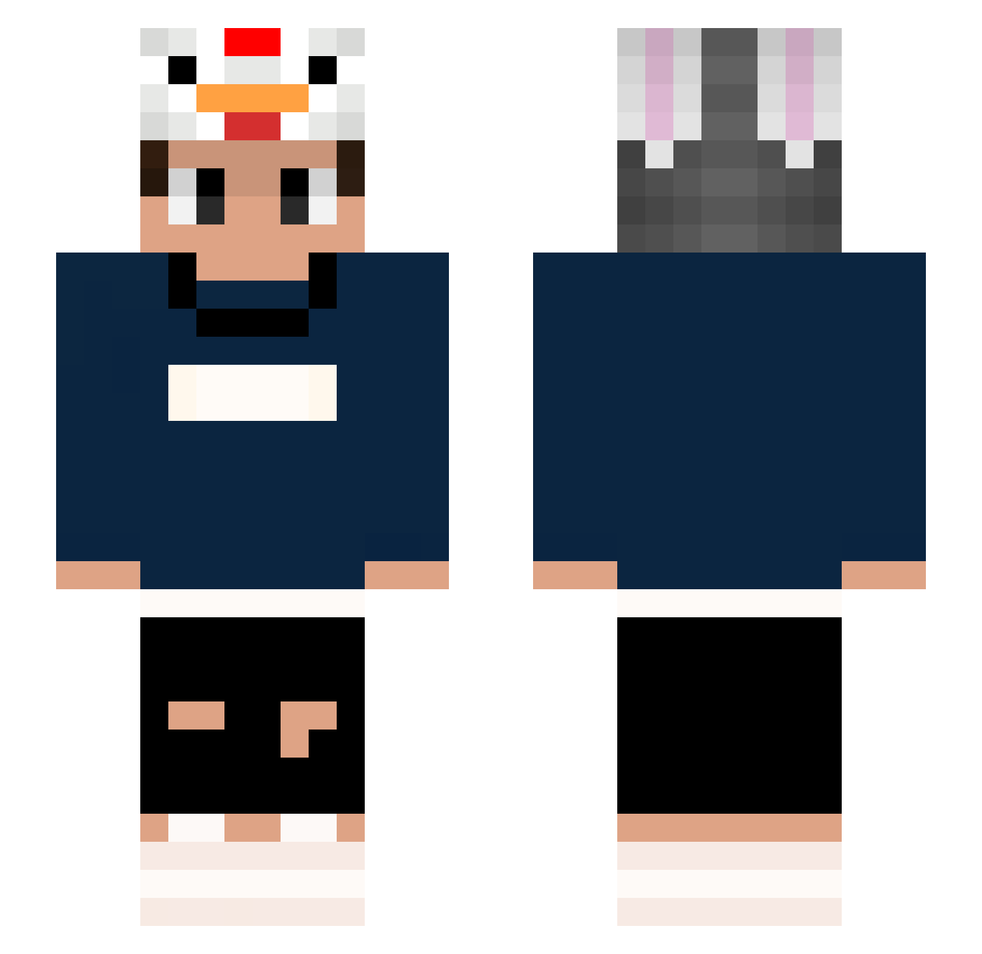 MaxMagBedwars Minecraft skin, front and back view