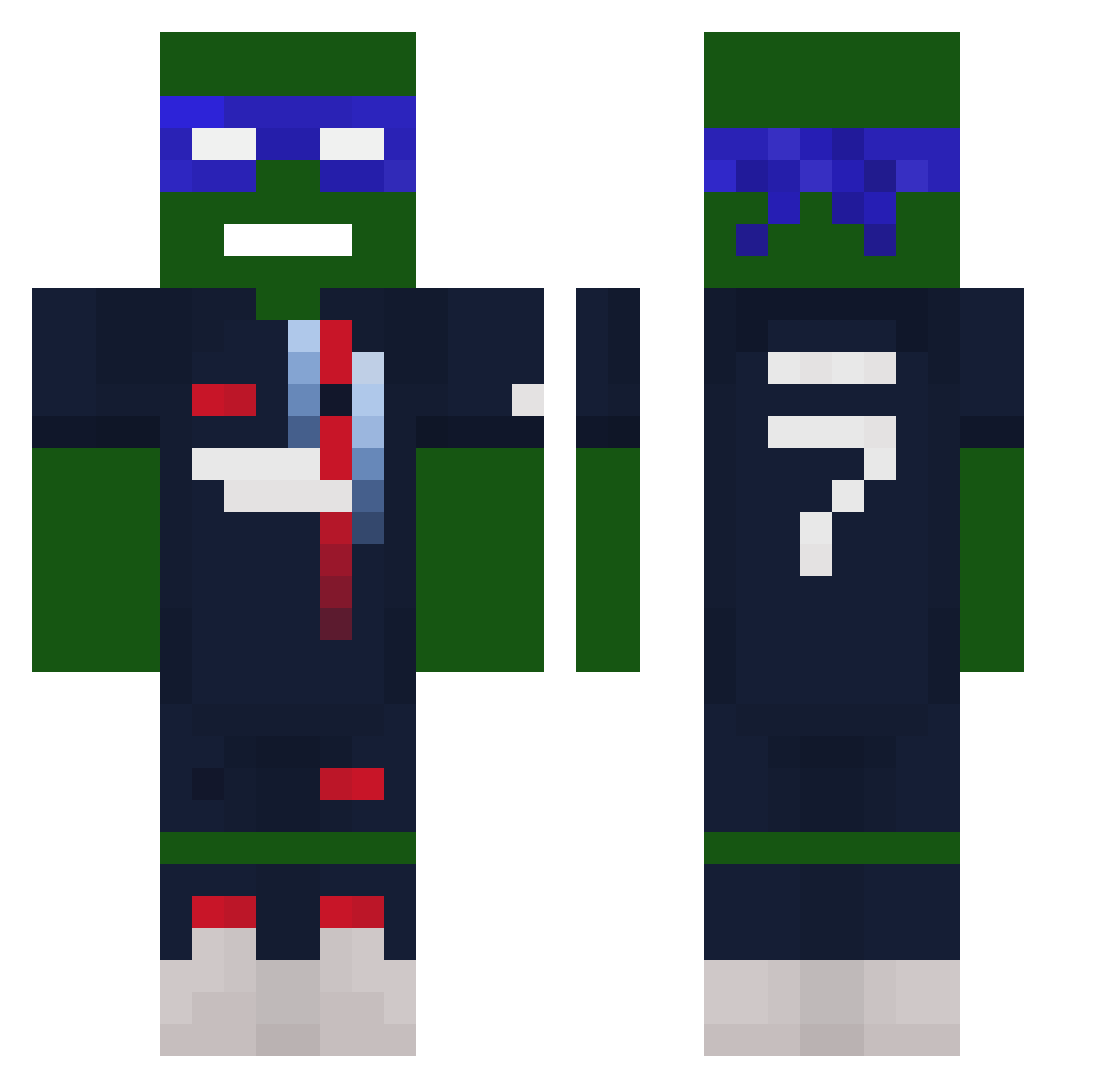Ayzer_QC Minecraft skin, front and back view