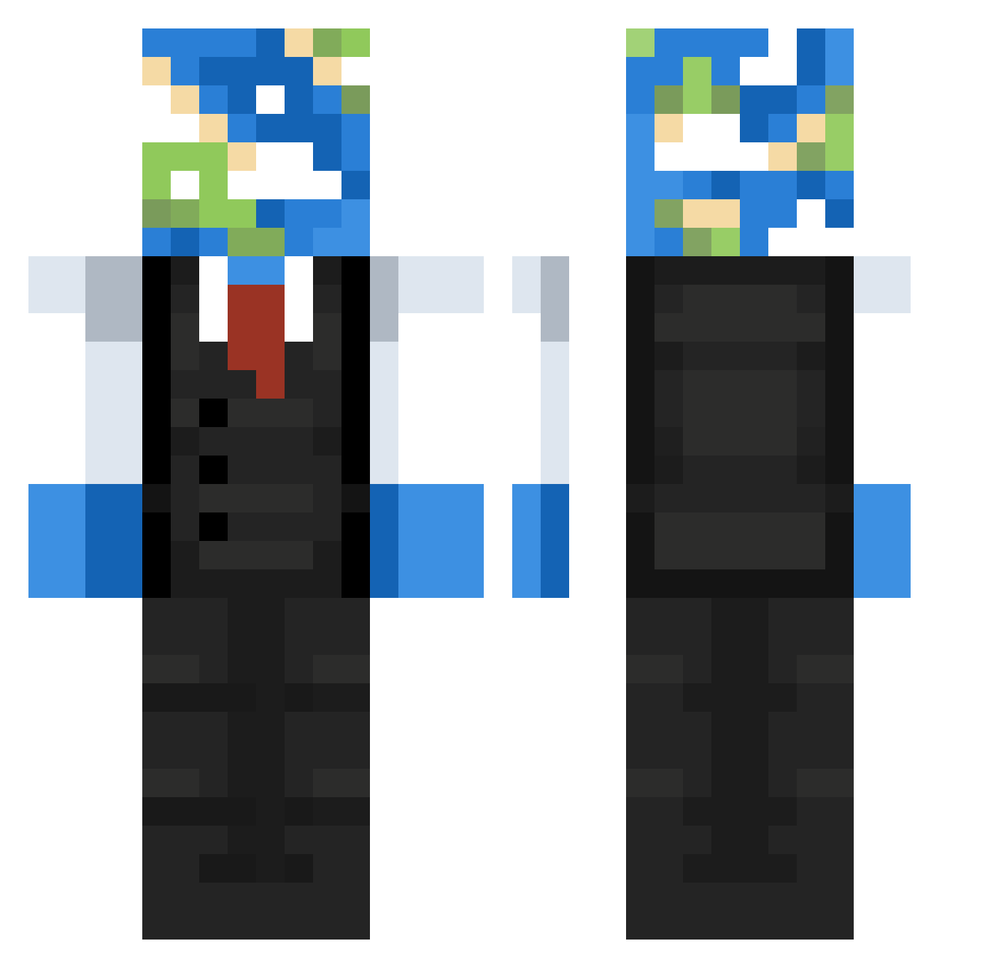 MikelPalma30 Minecraft skin, front and back view