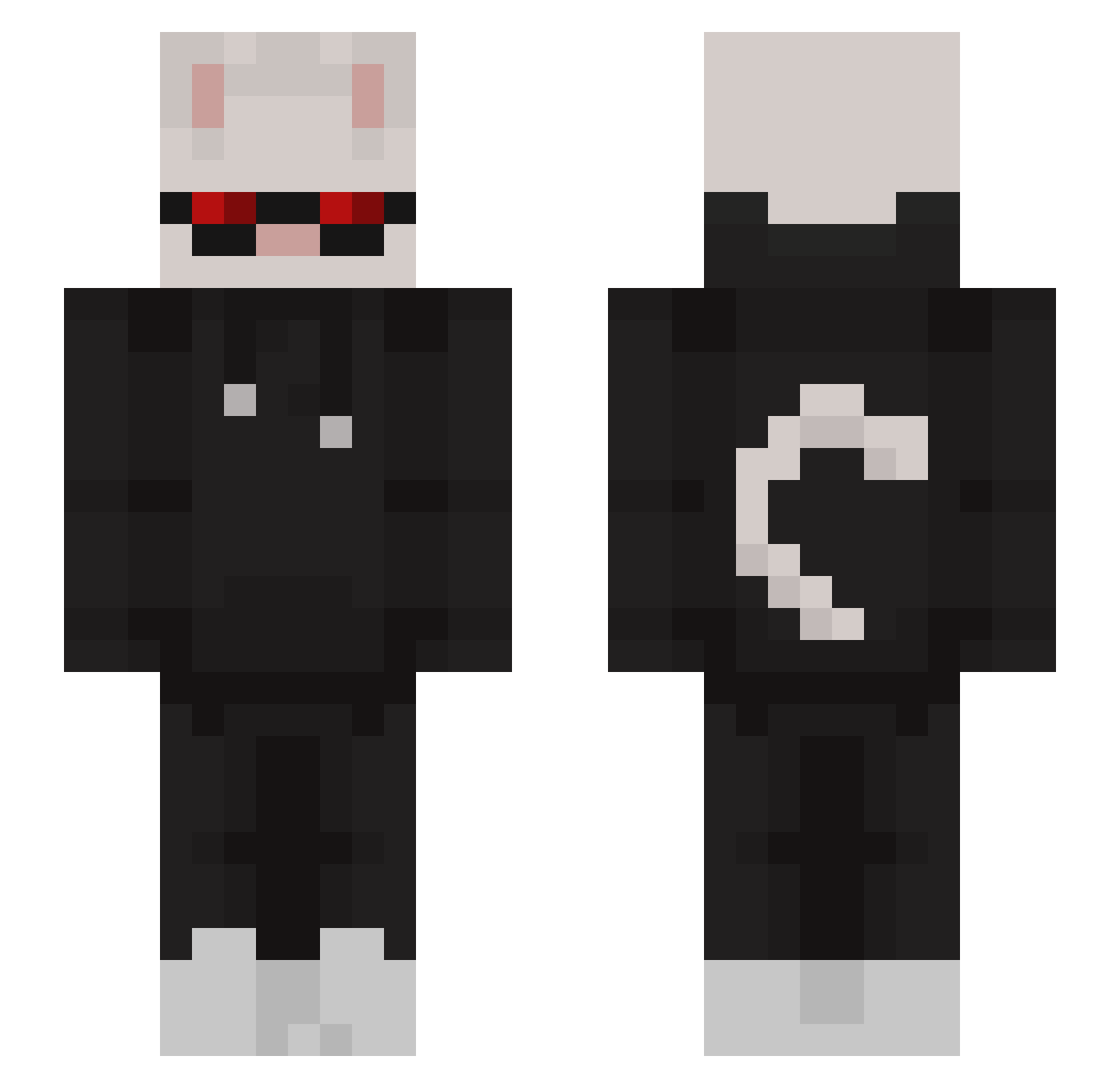 yvngis Minecraft skin, front and back view