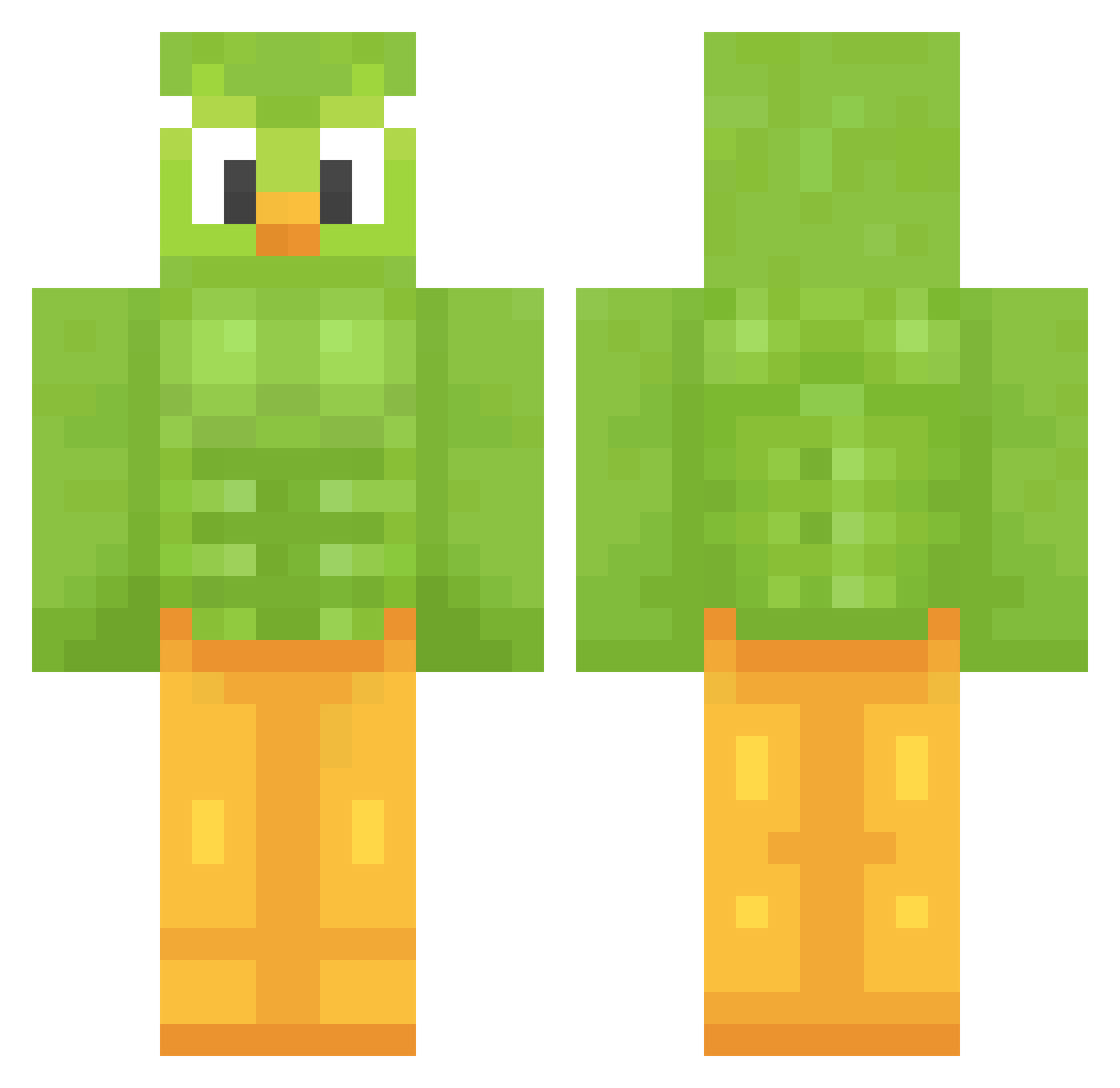 E1vira__ Minecraft skin, front and back view