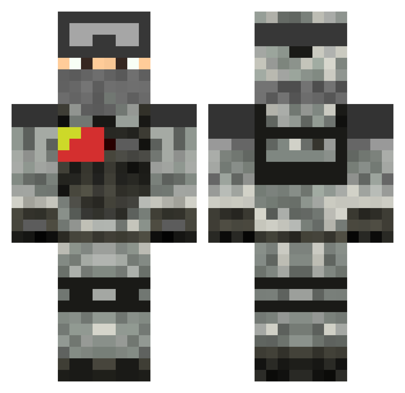 Sherlock_123 Minecraft skin, front and back view